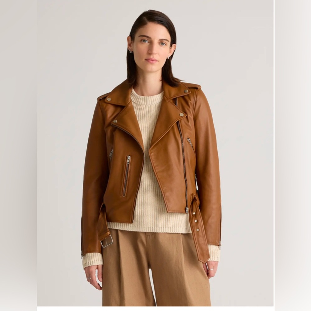 100% leather motorcycle jacket - Quince.